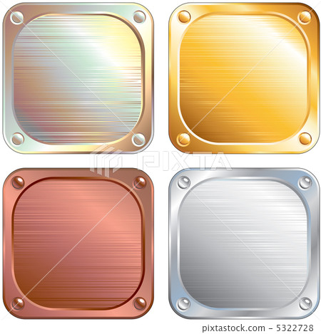 Square Metallic Panels - Stock Illustration [5322728] - PIXTA