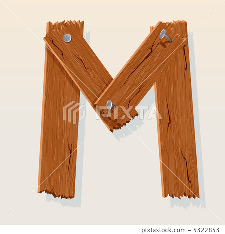 Letter M From vector Wooden Alphabet Letter M From vector Wooden Alphabet 5322853