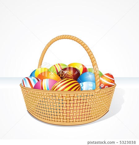 Easter Basket with Painting Eggs Easter Basket with Painting Eggs 5323038