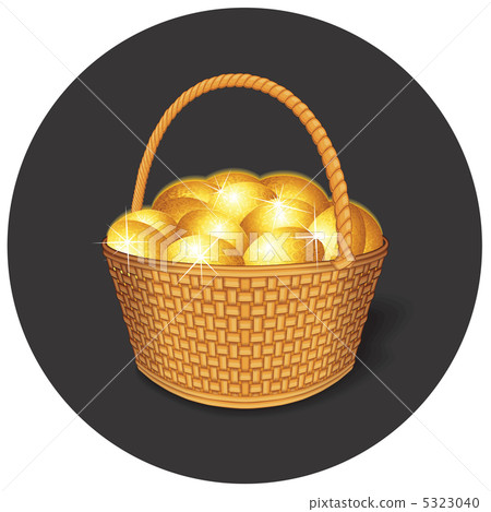 Easter Basket with Gold Eggs 5323040