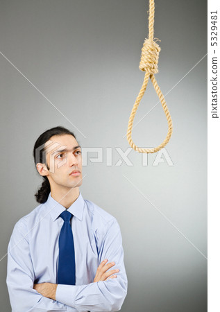 Businessman with thoughts of suicide 5329481