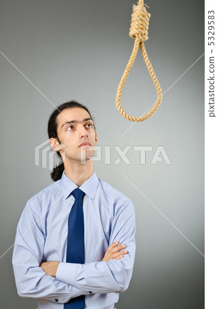 Businessman with thoughts of suicide 5329583
