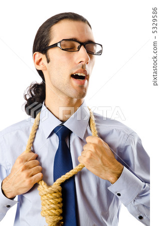 Businessman with thoughts of suicide 5329586