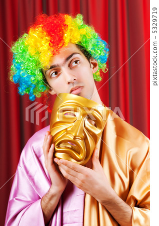 Theater concept with masked actor 5329719