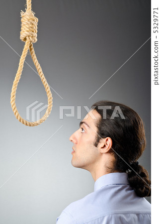 Businessman with thoughts of suicide 5329771