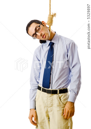 Businessman with thoughts of suicide 5329897