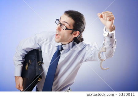 Businessman handcuffed for his crimes 5330011