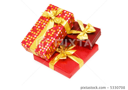 Gift boxes isolated on the white background Gift boxes isolated on the white background 5330708