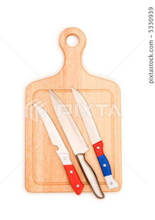 Cutting board isolated on the white background Cutting board isolated on the white background 5330939