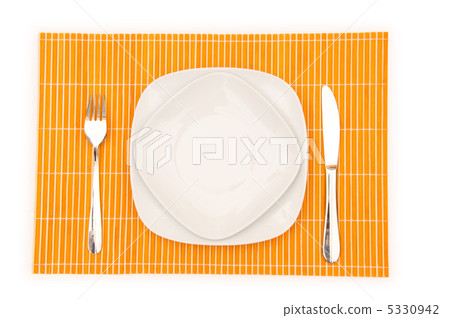 Set of table utensils isolated on white Set of table utensils isolated on white 5330942