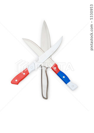 Metal knives isolated on the white background Metal knives isolated on the white background 5330953
