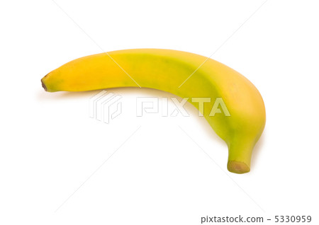 Yellow banana isolated on the white background 5330959