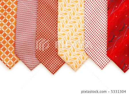 Selection of ties isolated on the white Selection of ties isolated on the white 5331304