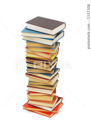 Stack of books isolated on the white background Stack of books isolated on the white background 5331306