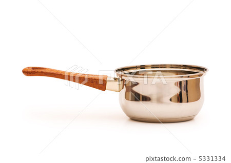 Silver saucepan isolated on the white background 5331334