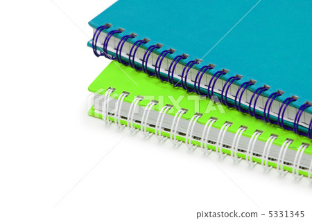 Close up of twol notebooks isolated on white Close up of twol notebooks isolated on white 5331345