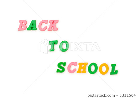 Back to school words isolated on the white 5331504