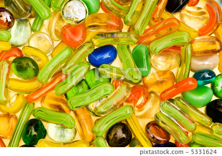 Close up of colourful background with many beads Close up of colourful background with many beads 5331624