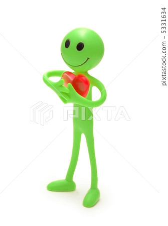 Smilie saying I love you - isolated on the white Smilie saying I love you - isolated on the white 5331634