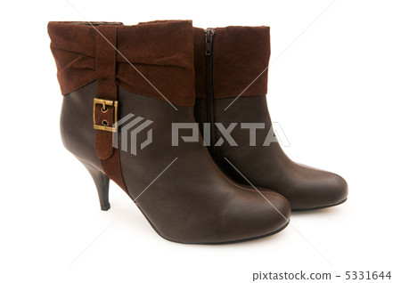 Brown boots isolated on the white background 5331644