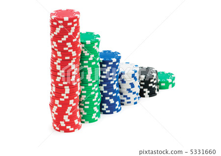 Casino chips isolated on the white background 5331660