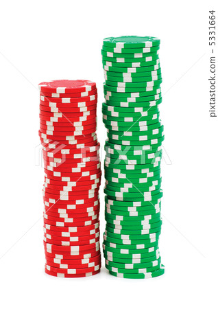 Stack of chips isolated on the white background Stack of chips isolated on the white background 5331664