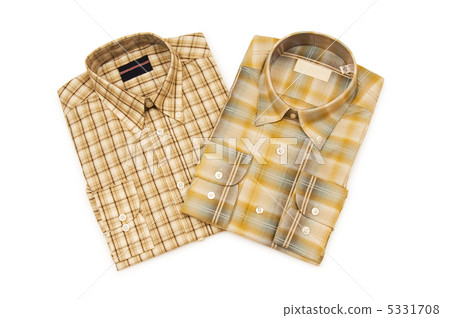 Various shirts isolated on the white background Various shirts isolated on the white background 5331708