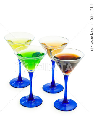 Various cocktails isolated on the white background Various cocktails isolated on the white background 5331713