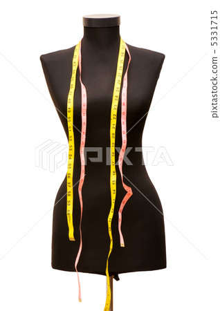 Meter and mannequin isolated on the white 5331715