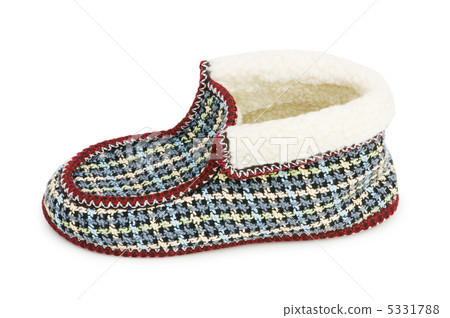 Warm slippers isolated on the white background Warm slippers isolated on the white background 5331788