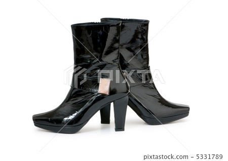 Black boots isolated on the white background 5331789