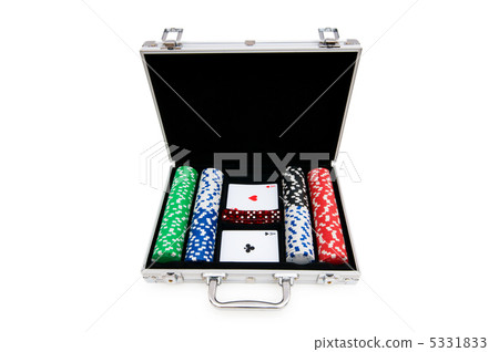 Casino chips and cards in the steel case Casino chips and cards in the steel case 5331833