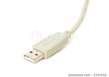 USB cable on white - shallow depth of field USB cable on white - shallow depth of field 5331919