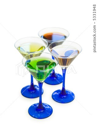 Various cocktails isolated on the white background Various cocktails isolated on the white background 5331948