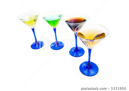 Various cocktails isolated on the white background 5331950