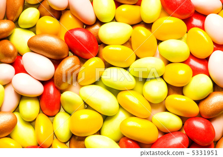 Background made of sweet eggs of various colours 5331951