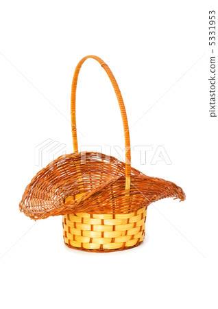 Woven basket isolated on the white background Woven basket isolated on the white background 5331953
