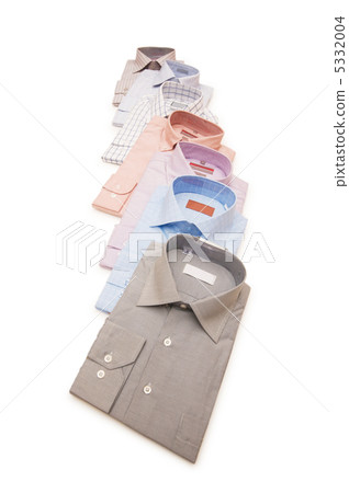 Various shirts isolated on the white background Various shirts isolated on the white background 5332004