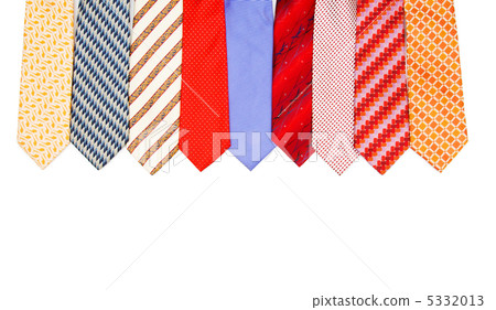 Selection of ties isolated on the white 5332013