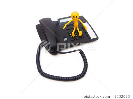 Phone support concept - smilie and telephone isolated on white Phone support concept - smilie and telephone isolated on white 5332023
