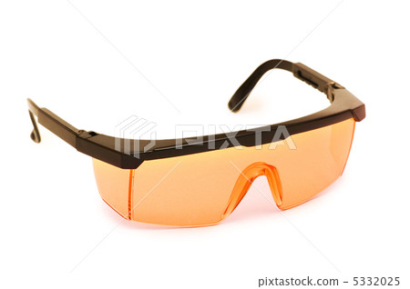 Safety glasses isolated on the white background Safety glasses isolated on the white background 5332025