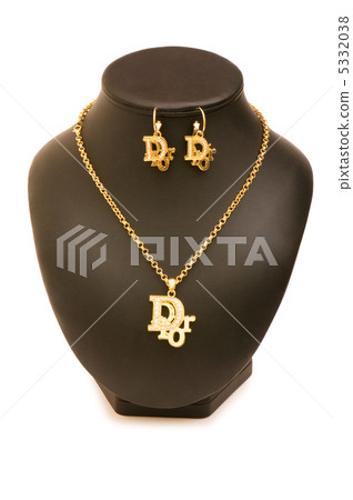Woman necklace isolated on the white background Woman necklace isolated on the white background 5332038