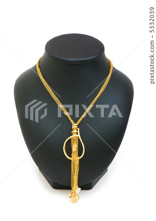 Woman necklace isolated on the white background Woman necklace isolated on the white background 5332039