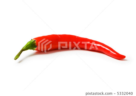 Red chili peppers isolated on the white Red chili peppers isolated on the white 5332040
