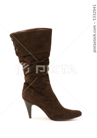 Brown boots isolated on the white background Brown boots isolated on the white background 5332041