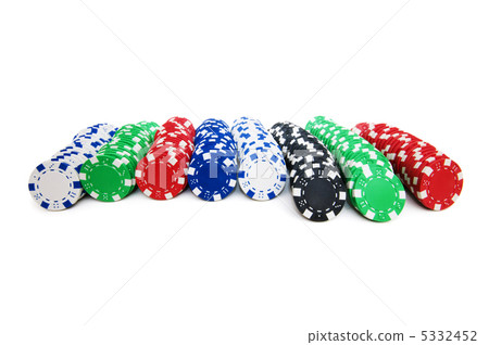 Stack of chips isolated on the white background 5332452
