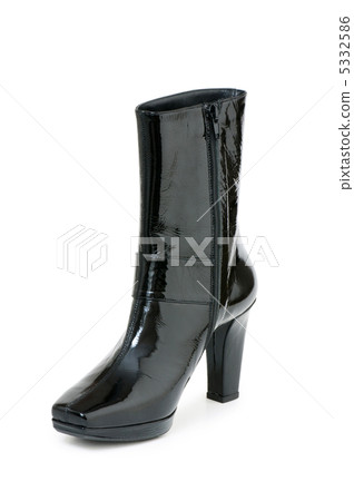Black boots isolated on the white background Black boots isolated on the white background 5332586