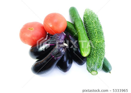 Summer vegetables · Tomato, eggplant, cucumber, goya display · Horizontal position Summer vegetables · Tomato, eggplant, cucumber, goya display · Horizontal position 5333965