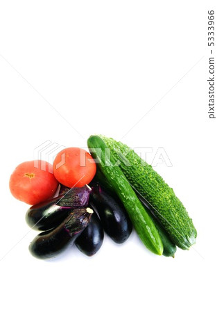 Summer vegetables · tomatoes, eggplants, cucumbers, goya display · vertical position Summer vegetables · tomatoes, eggplants, cucumbers, goya display · vertical position 5333966