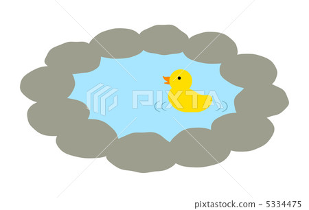 Ducks floating in hot springs Ducks floating in hot springs 5334475